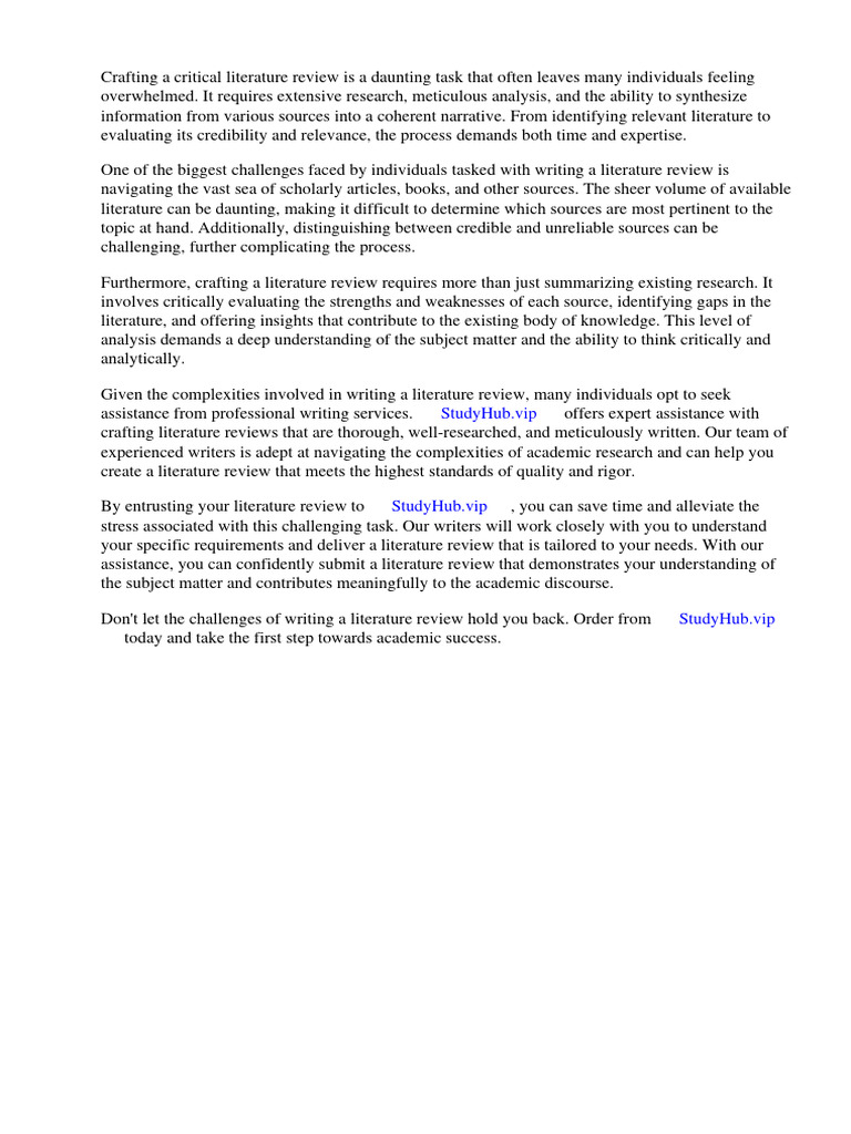 Critical Literature Review Introduction Example | PDF | Health Care ...