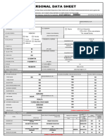 Personal Data Sheet CS Form No. 212 Revised 2017
