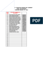 Lista de Estudiantes de Tercero A y B Grado