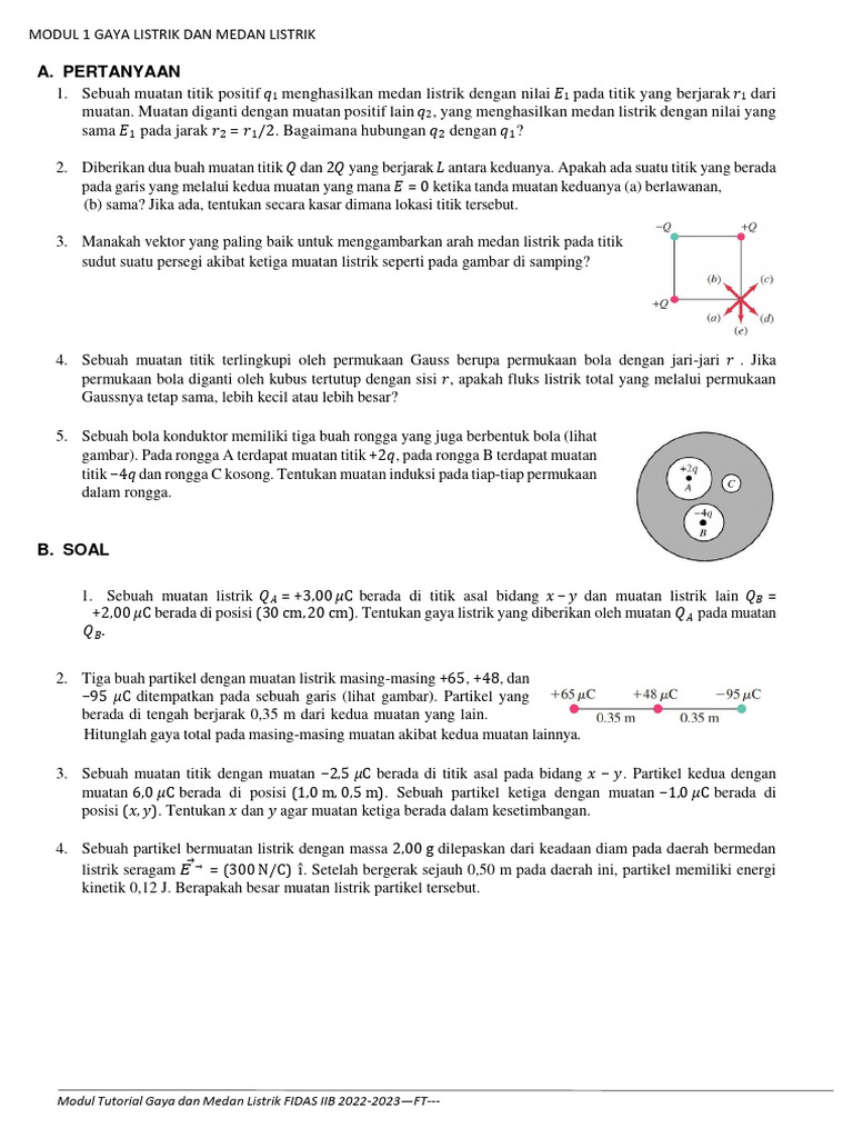 Gaya dan Medan Listrik dalam Fisika | PDF | Sains & Matematika