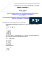 Test Bank Precalculus Functions and Graphs 12Th Edition Swokowski Cole 0840068573 9780840068576 Full Chapter PDF