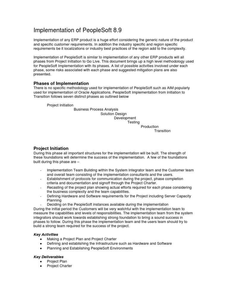 Implementing People Soft Financials 8 | PDF