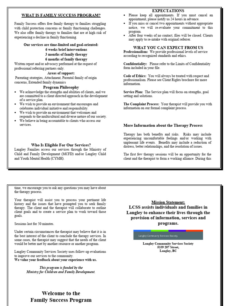 1 fam success program brochure pdf