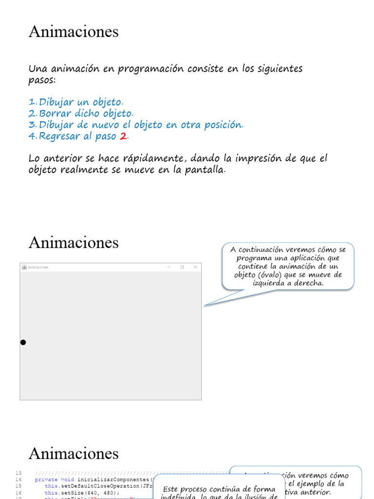 Programación de Animaciones en Java | PDF