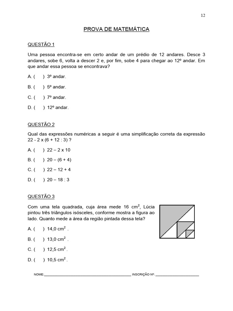 Prova Cap | PDF | Número real | Metro