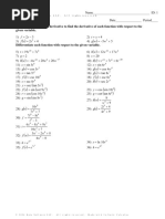 Basic Calculus Practice Problems