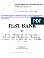 Novel Approach To Politics Introducing Political Science Through Books Movies and Popular Culture 4Th Edition Belle Test Bank Full Chapter PDF