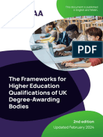 The Frameworks For Higher Education Qualifications of Uk Degree Awarding Bodies 2024