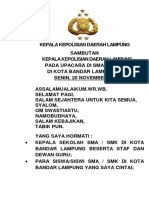 Amanat Upacara Kapolda Lampung