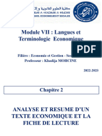 397 - 1678873854 - Chapitre 2 - Analyse Et Résumé D'un Texte Économique