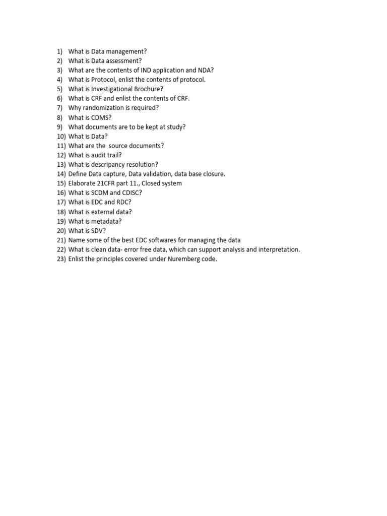 CDM Questions | PDF
