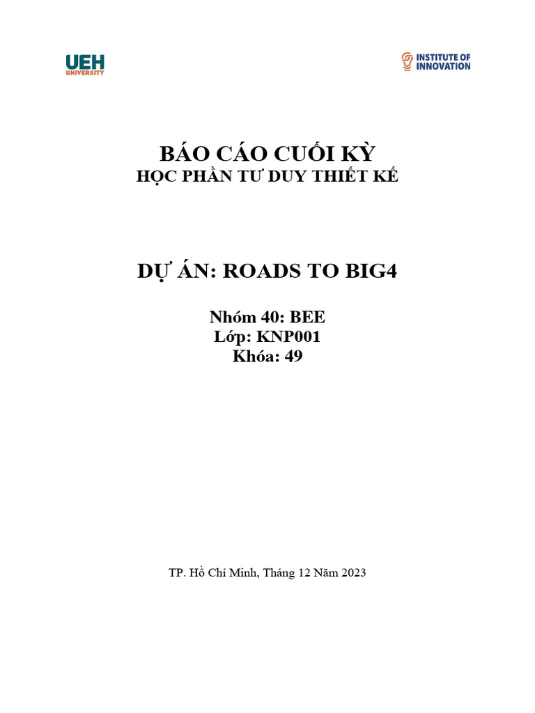 Nhóm 40 - Bee - Final Project Report | PDF