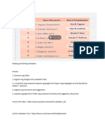 Reading and Writing Validation