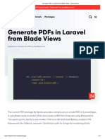 Laravel Generating PDF in Blade