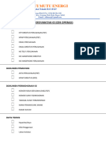 Persyaratan Izin Operasi (IO)