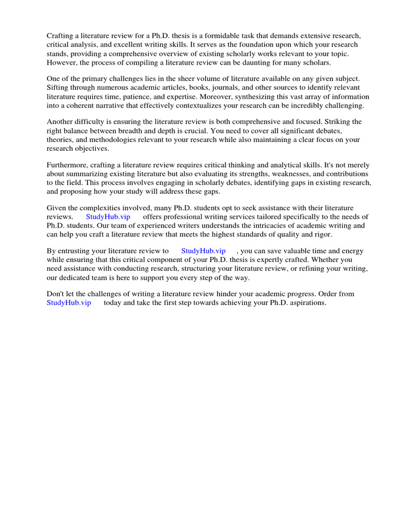 Phd literature review how many words pdf