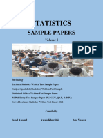Pioneers' Statistics - Sample Papers