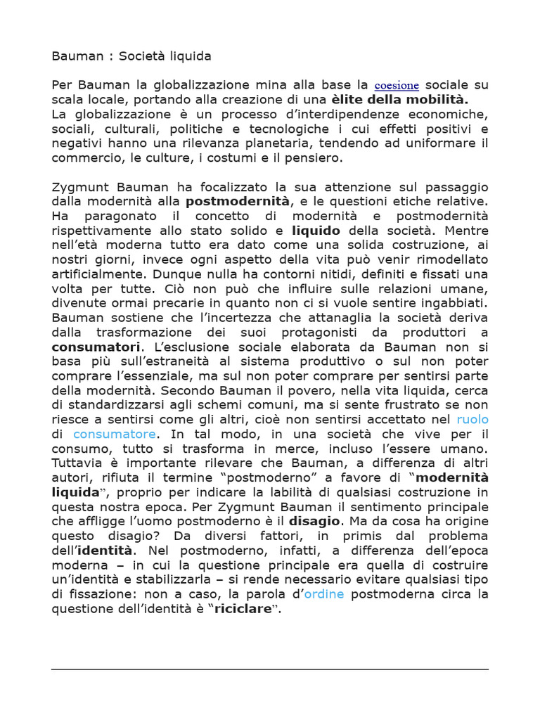 Bauman Societ Liquida