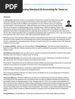 AS 22: Accounting for Income Taxes | PDF