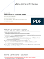3.1 Introduction To Relational Model