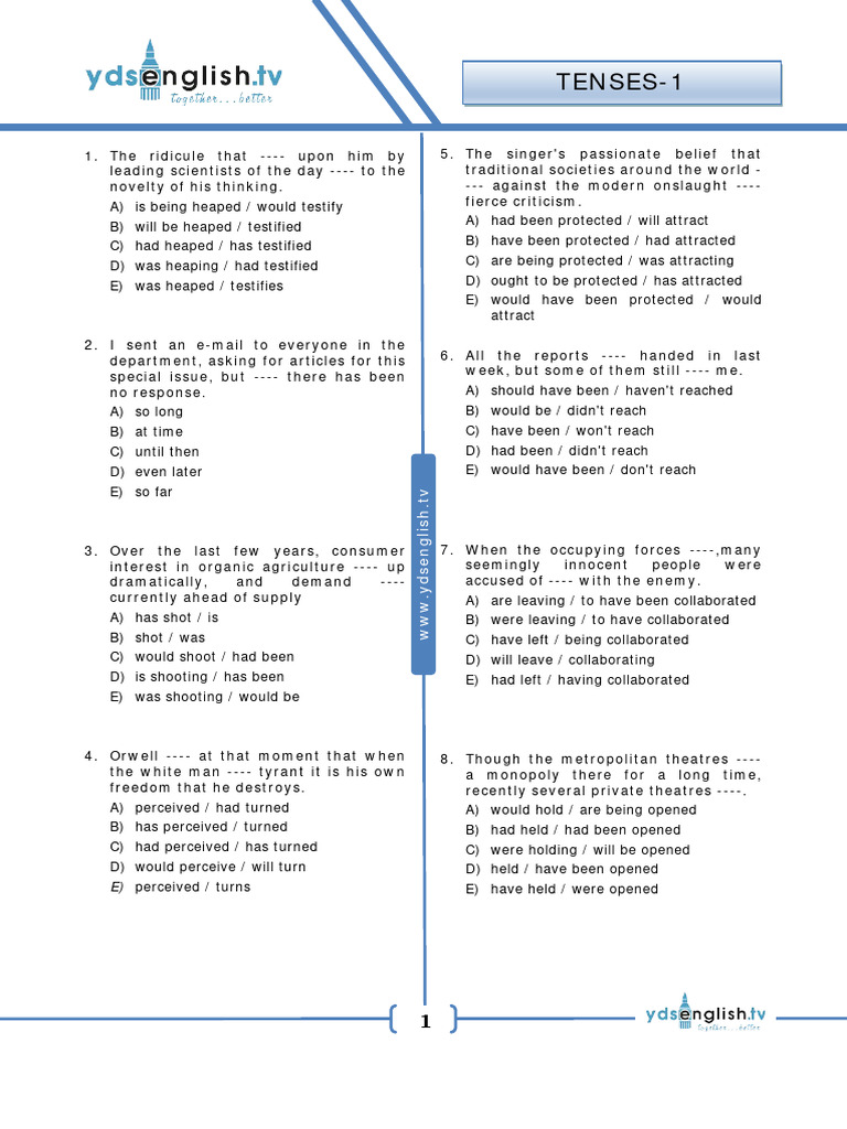 English Grammar Practice Exercises | PDF | Language Arts & Discipline | Art