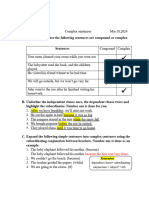 Correction Complex Sentences