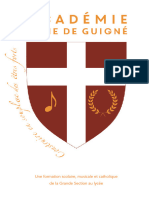 Plaquette Académie Anne de Guigné Présentation