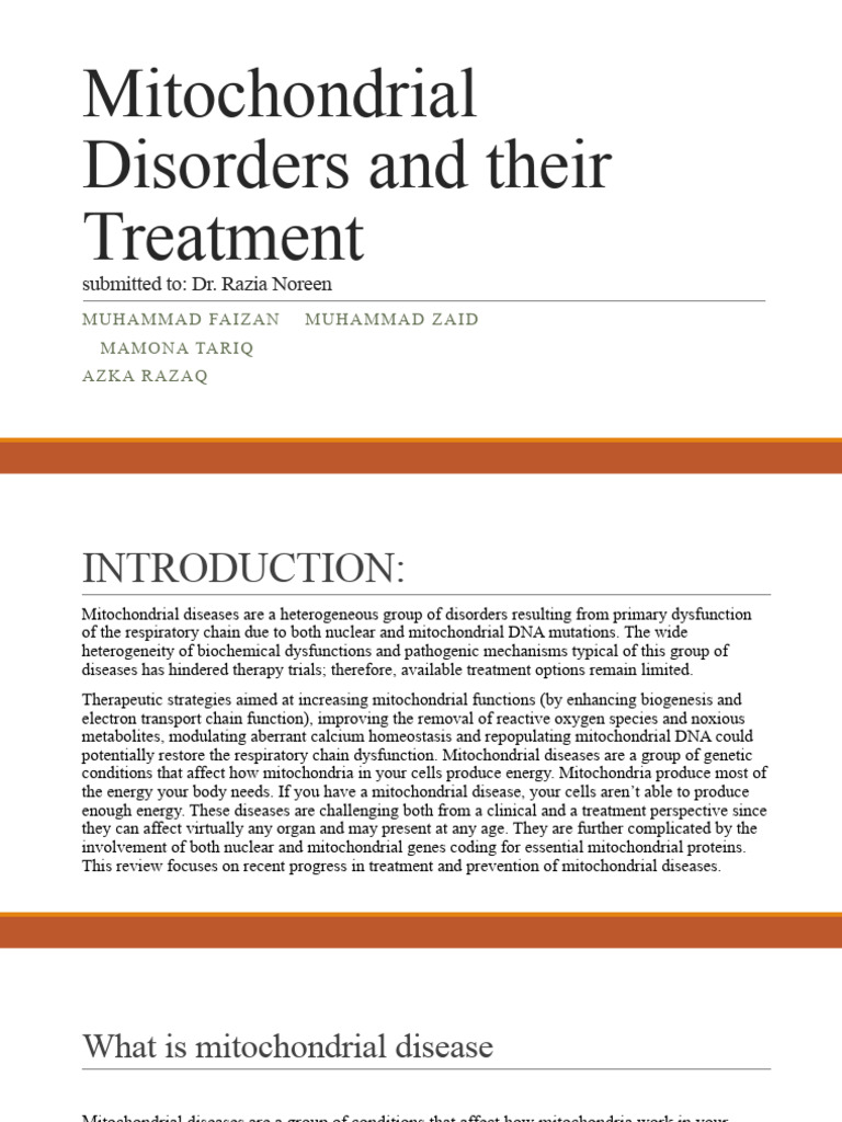 Mitochondrial Disorder | PDF