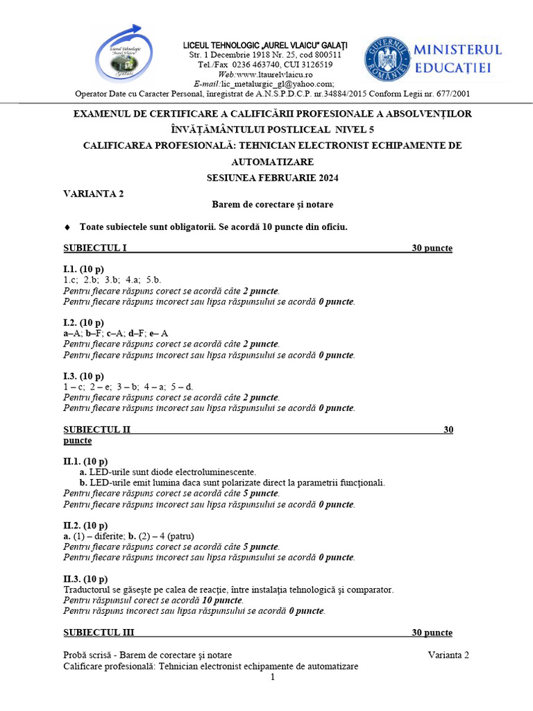 Barem Tehn Electronist 2024v2 | PDF