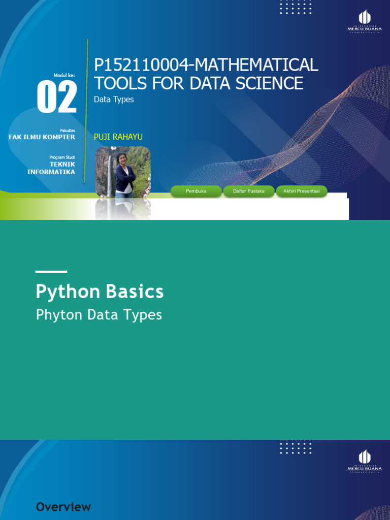 Tipe Data dan Penugasan Variabel Python | PDF