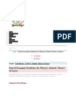 Kinetic Theory of Gases Worked Examples