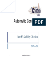04 Automatic Control Rouths Stability Criterion