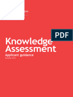 Knowledge Assessment Guidance December 2023