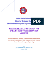 Machine Translation System For Amharic Text To Ethiopian Sign Language