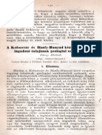 Pávay Elek - A Kolozsvár És Bánfy-Hunyad Közti Vasútvonal Ingadozó Talajának Geologiai Szerkezete (1871)