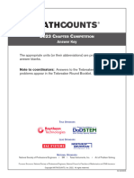 2023 Chapter Competition Answer Key