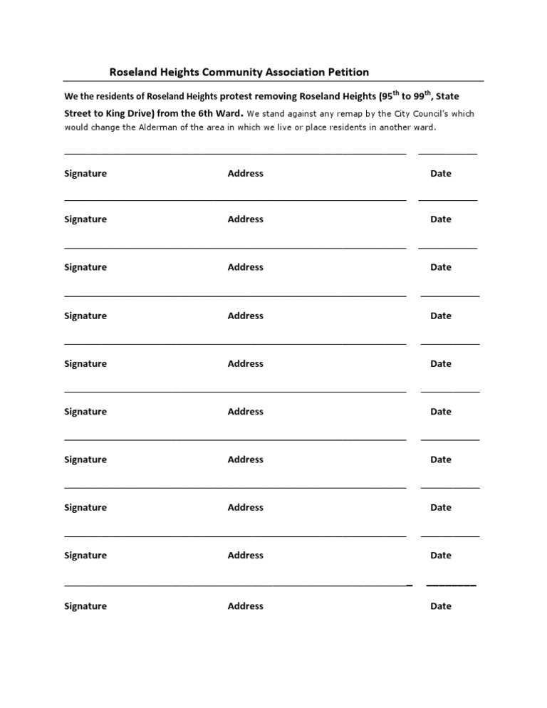 RHCA Petition Form | PDF