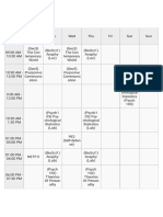 My Sched For Class 2nd Semester