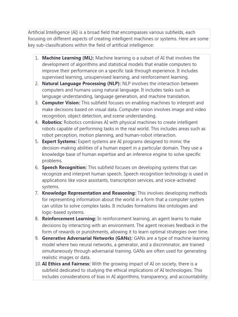 Artificial Intelligence (AI) | PDF | Artificial Intelligence