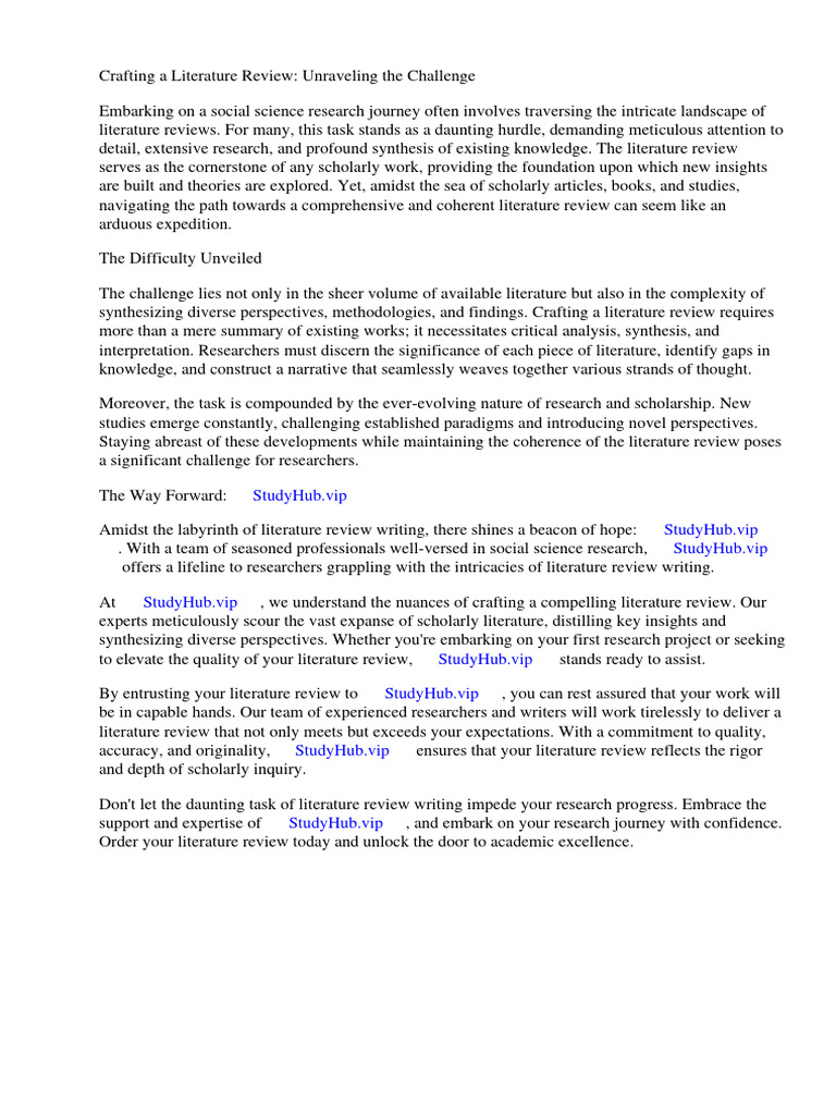 Literature Review in Social Science Research | PDF | Science | Cognition