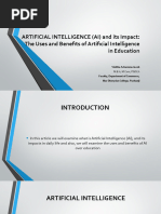 Artificial Intelligence (Ai) and Its Impact