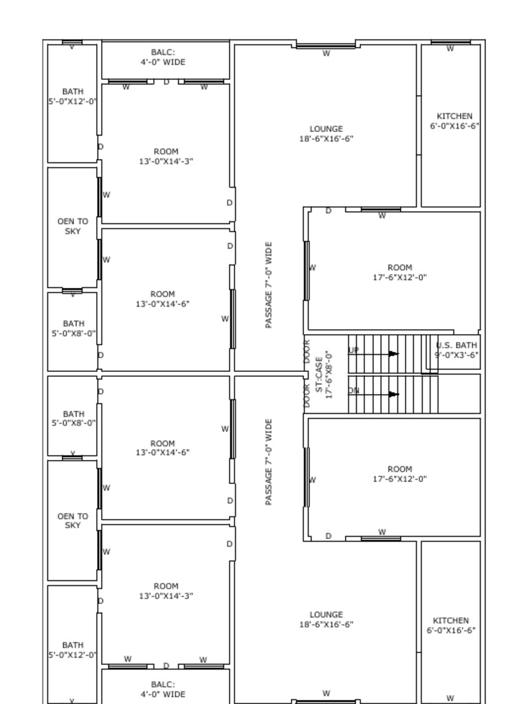 10 multi family residential building 45 x60 autocad architecture free