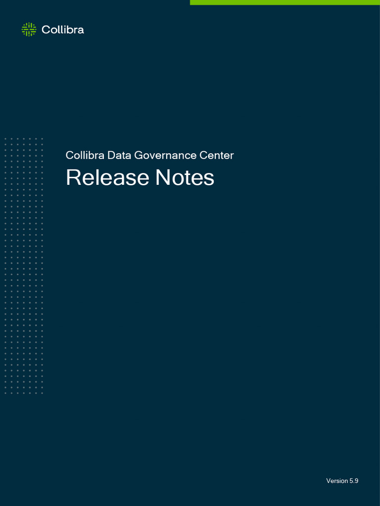 Collibra DGC Release Notes 5.9.0 | PDF | Cloud Computing | Postgre Sql