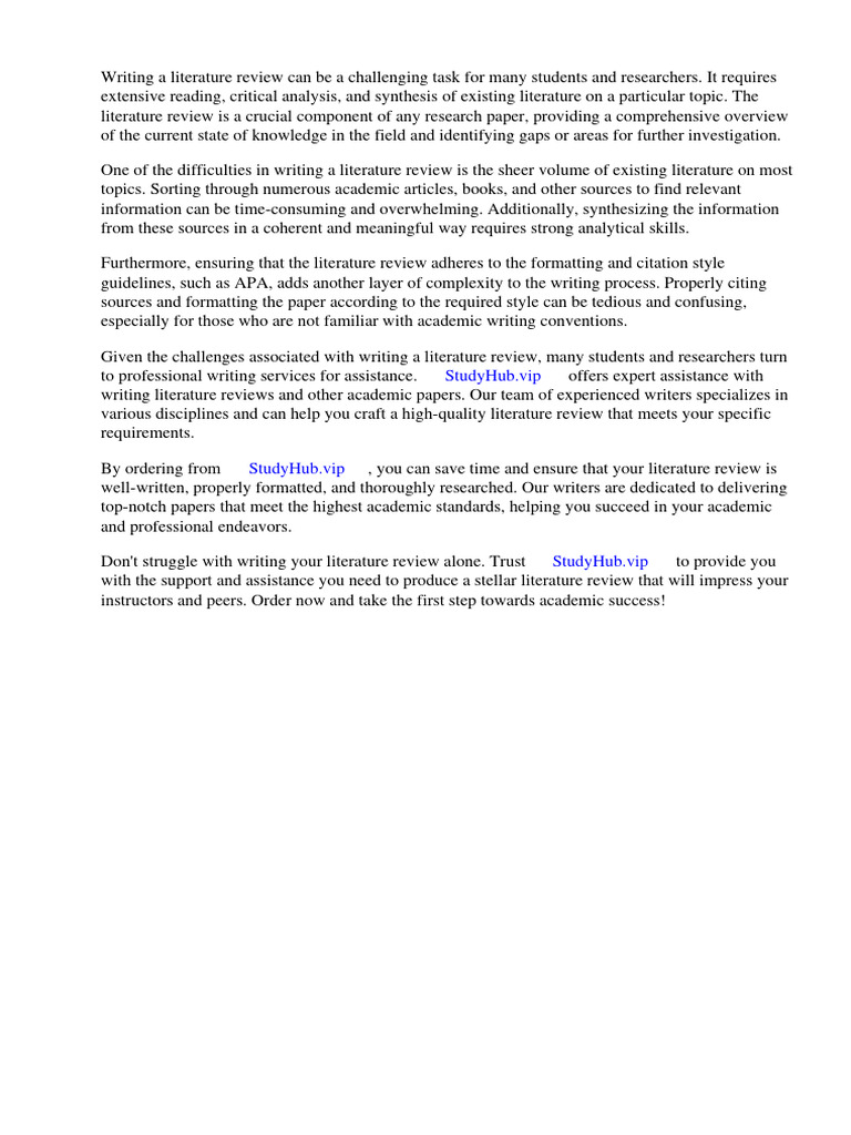Sample Apa Research Paper With Literature Review | PDF | Apa Style | Essays
