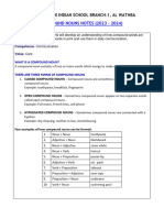 Compound Nouns - Notes Exercises