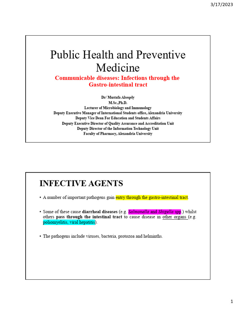 Lecture 56 Public Health and Preventive Medicine Spring 2022-2023 | PDF ...