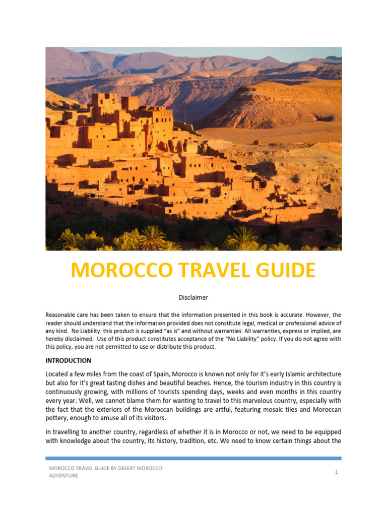 Essential Morocco Travel Guide | PDF | Morocco