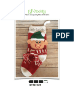 Elf Stocking: Pattern Designed by Mary Smith 2016