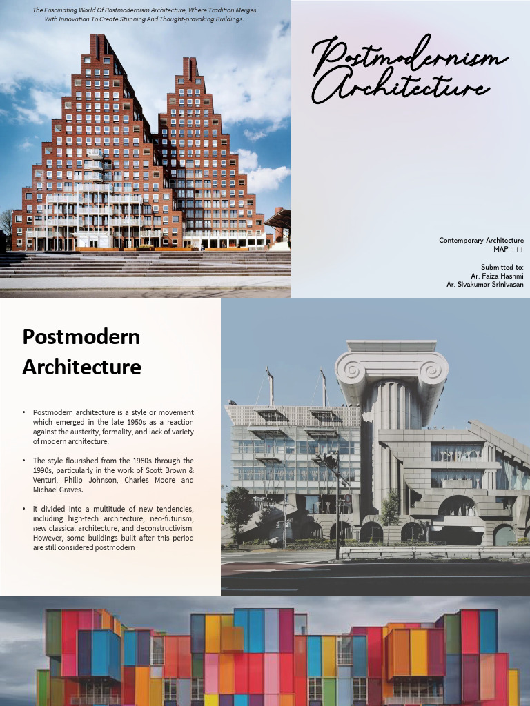 Postmodernism Architecture Stylistic Characteristics Of Postmodern