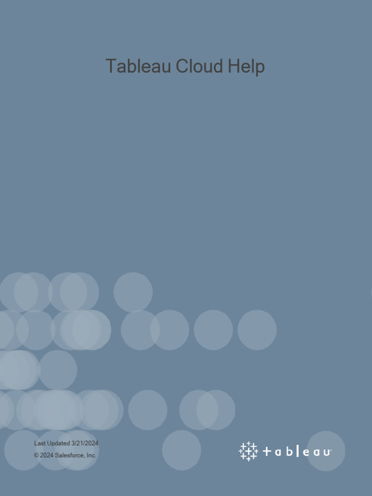 Tableau Cloud Help Overview 2024 | PDF | Cloud Computing | World Wide Web